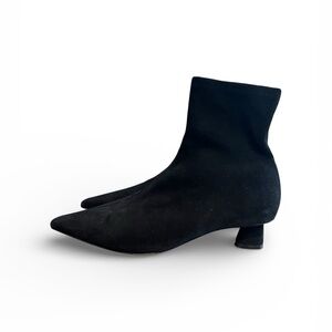 Clergerie “Sage” Black Stretch Suede Sock Booties EU 38 / US 7.5 NWT